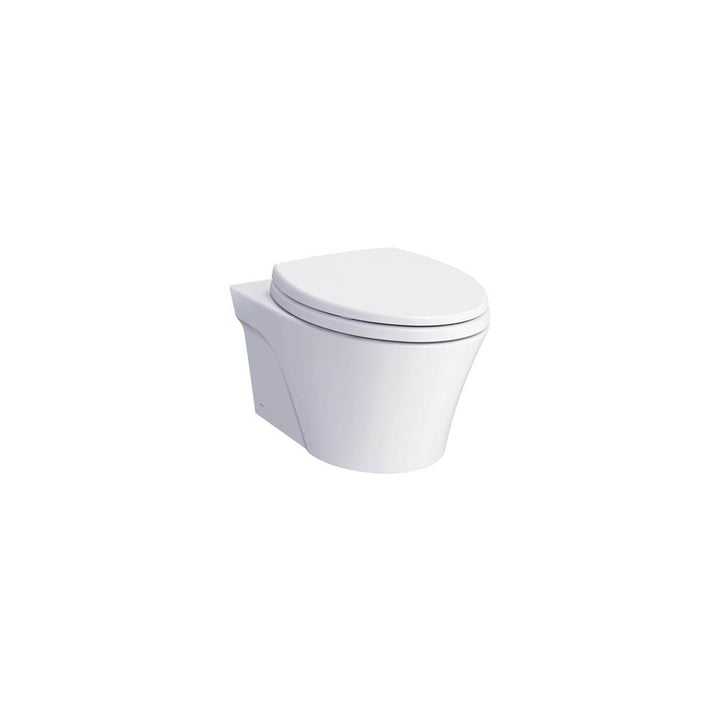 Toto CWT426CMFG#WH Ap Wall-Hung Elongated Toilet and Duofit In-Wall 0.9 and 1.28 GPF Tank System With Copper Supply Line - Less A Toilet Seat