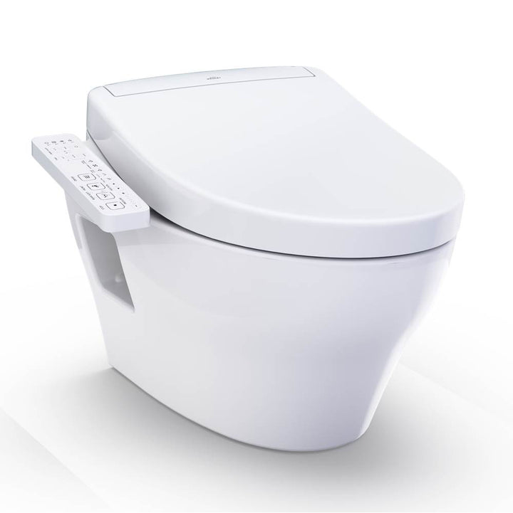 Toto CWT4283346CMFG#MS Washlet Ep Wall-Hung Elongated Toilet and Washlet S2 Bidet Seat and Duofit In-Wall 0.9 and 1.28 GPF Dual-Flush Tank System