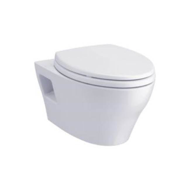 Toto CWT428CMFG#WH Ep Wall-Hung Elongated Toilet and Duofit In-Wall 0.9 and 1.28 GPF Tank System With Copper Supply Line