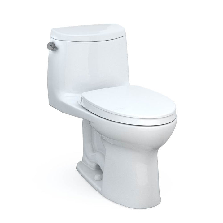 Toto Ultramax Ii One-Piece Elongated 1.28 GPF Universal Height Toilet With Ss124 Softclose Seat, Washlet+ Ready — White