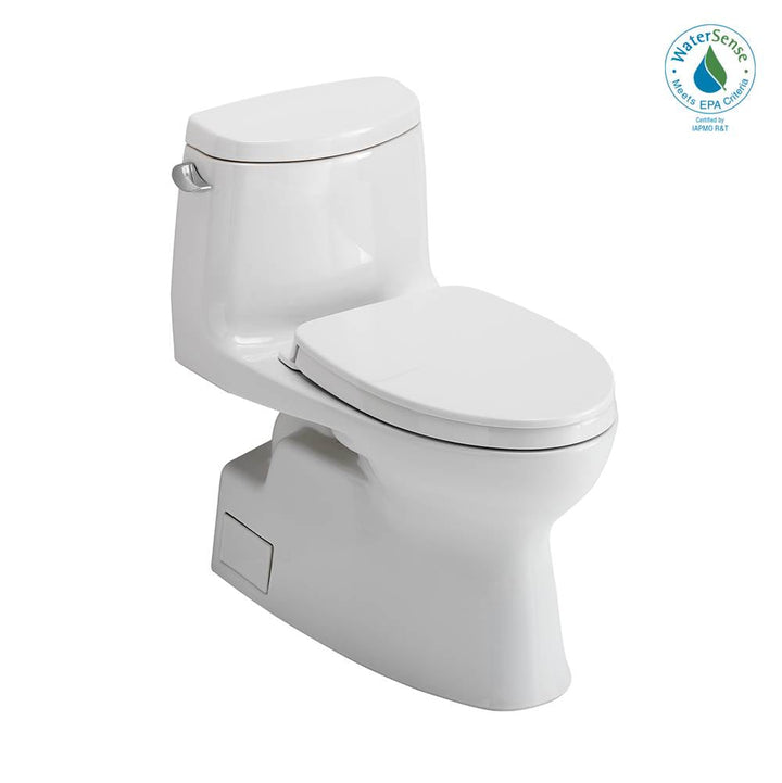 Toto Carlyle Ii One-Piece Elongated 1.28 GPF Universal Height Toilet With Ss124 Softclose Seat, Washlet+ Ready — White