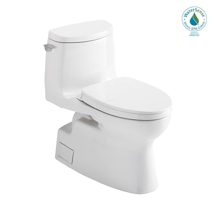Toto Carlyle Ii 1G One-Piece Elongated 1.0 GPF Universal Height Toilet With Cefiontect and Ss124 Softclose Seat, Washlet+ Ready — White