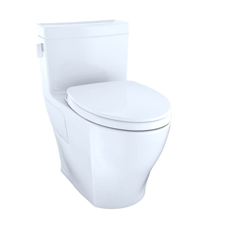 Toto MS624124CEFG#01 Legato Washlet+ One-Piece Elongated 1.28 GPF Universal Height Skirted Toilet With Cefiontect