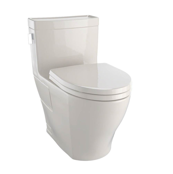 Toto Legato Washlet+ One-Piece Elongated 1.28 GPF Universal Height Skirted Toilet With Cefiontect — Bone