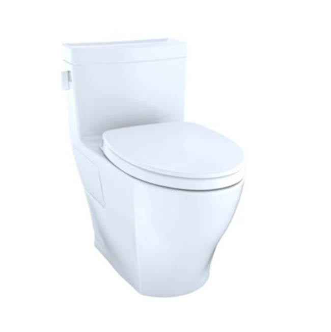 Toto Legato Washlet+ One-Piece Elongated 1.28 GPF Universal Height Skirted Toilet With Cefiontect — Beige