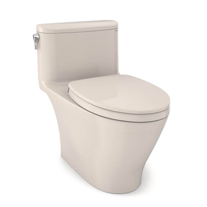 Toto Nexus One-Piece Elongated 1.28 GPF Universal Height Toilet With Cefiontect and Ss124 Softclose Seat, Washlet Ready — Beige
