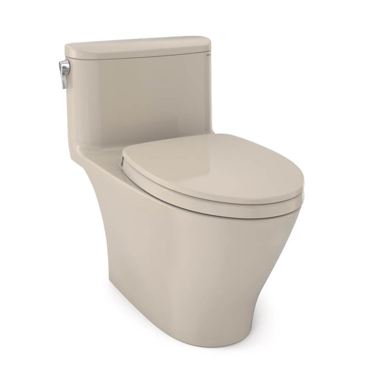 Toto Nexus 1G One-Piece Elongated 1.0 GPF Universal Height Toilet With Cefiontect and Ss124 Softclose Seat, Washlet Ready — Bone