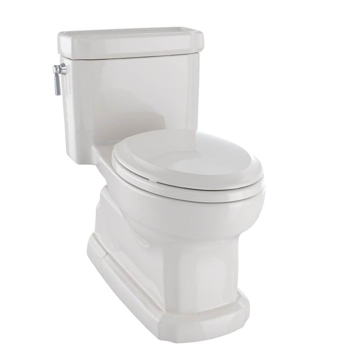 Toto Eco Guinevere Elongated 1.28 GPF Universal Height Skirted Toilet With Cefiontect and Softclose Seat — Beige