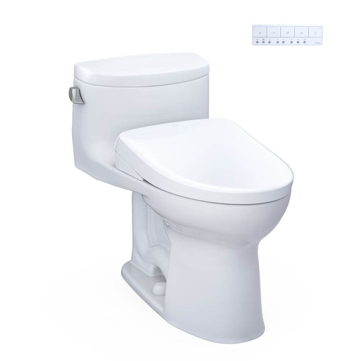 Toto MW6344736CEFG#01 Washlet Supreme Ii One-Piece Elongated 1.28 GPF Toilet and Washlet S7A Contemporary Bidet Seat