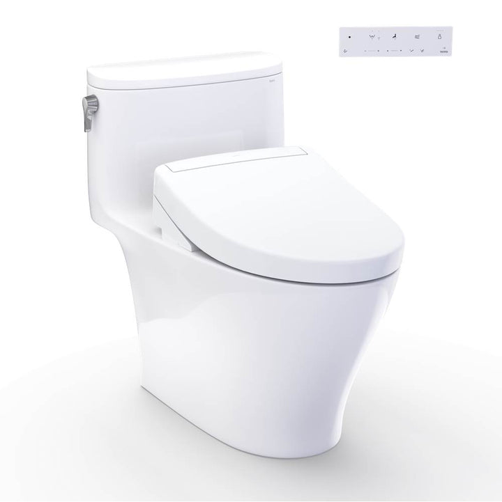 Toto MW6423446CEFG#01 Washlet Nexus One-Piece Elongated 1.28 GPF Toilet and Washlet S5 Bidet Seat