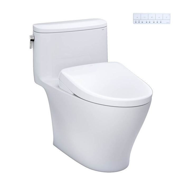 Toto MW6424736CEFG#01 Washlet Nexus One-Piece Elongated 1.28 GPF Toilet With S7A Contemporary Bidet Seat