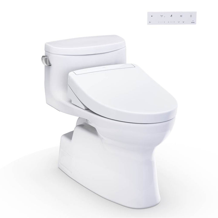 Toto MW6443446CEFG#01 Washlet+ Carolina Ii One-Piece Elongated 1.28 GPF Toilet and Washlet+ S5 Bidet Seat