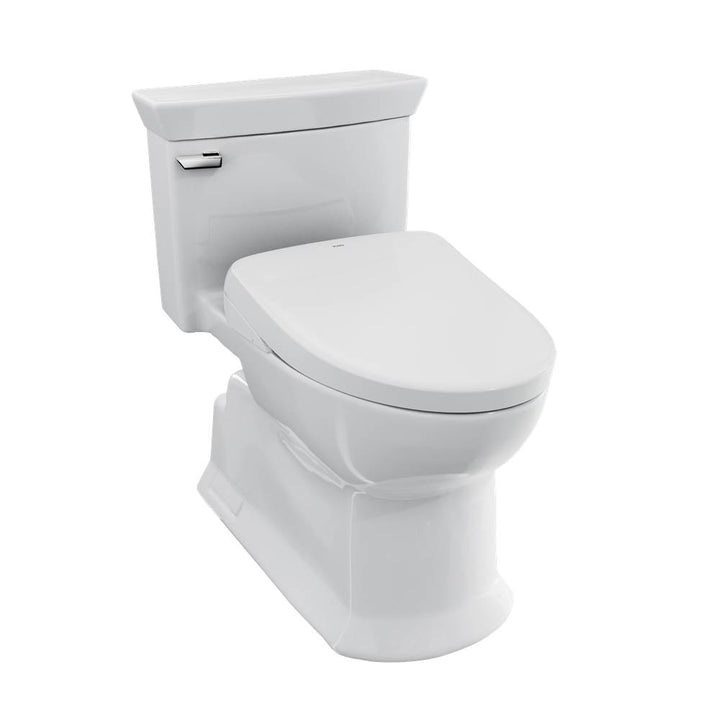 Toto MW9644726CEFG#01 Washlet Soir Elongated 1.28 GPF Universal Height Toilet With S7 Bidet Seat, Contemporary Lid