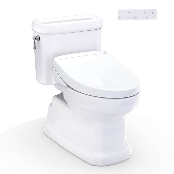 Toto MW9743446CEFG#01 Washlet Eco Guinevere Elongated 1.28 GPF Universal Height Toilet With S5 Bidet Seat