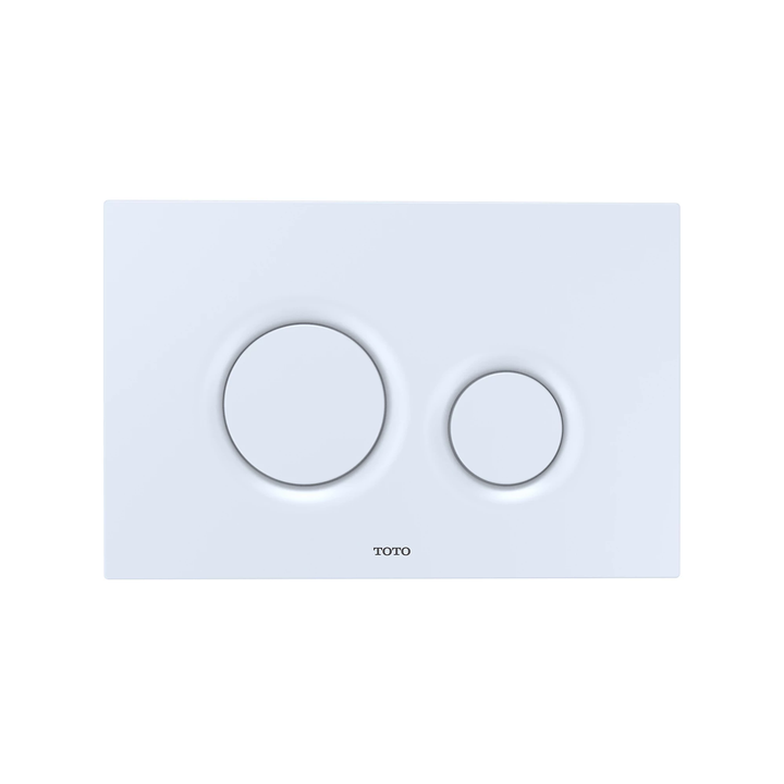 TOTO DuoFit Basic Round Push Plate — White Matte